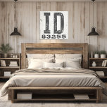 Farmhouse Rustic State Zip Code Idaho Canvas Print<br><div class="desc">This rustic sign is a simple way to display your love for home. The zip code can be personalized with any zip code in the state. Makes a great gift. Created by Simply Farmhouse Press.</div>