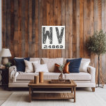 Farmhouse Rustic State Zip Code West Virginia Canvas Print<br><div class="desc">This rustic sign is a simple way to display your love for home. The zip code can be personalized with any zip code in the state. Makes a great gift. Created by Simply Farmhouse Press.</div>