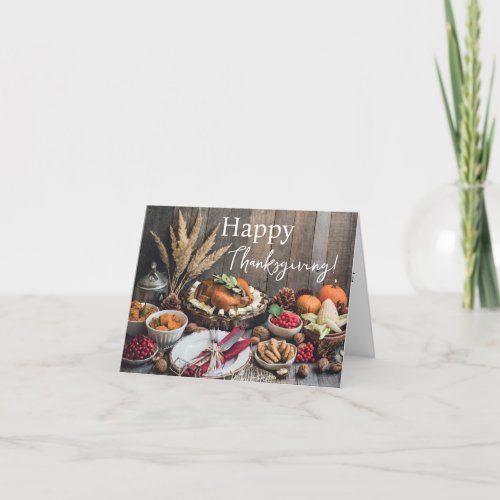 Farmhouse Rustic Thanksgiving Greeting Card