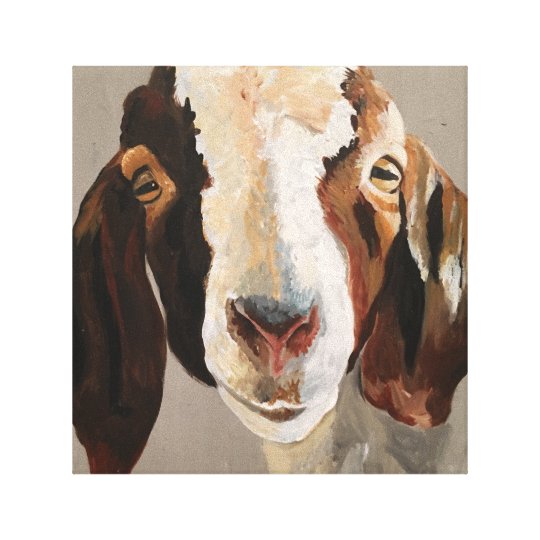 Farmhouse Show Goat Painting Wall Art on Canvas