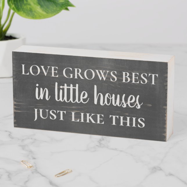 Farmhouse Sign Chalkboard Love Grows Little Houses (In Situ Horizontal)
