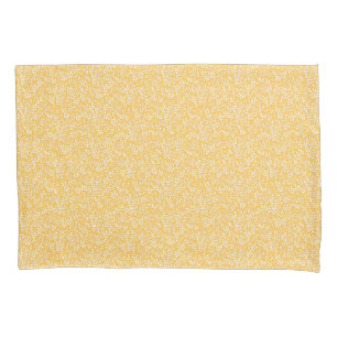 Farmhouse simple floral pattern on yellow pillow case