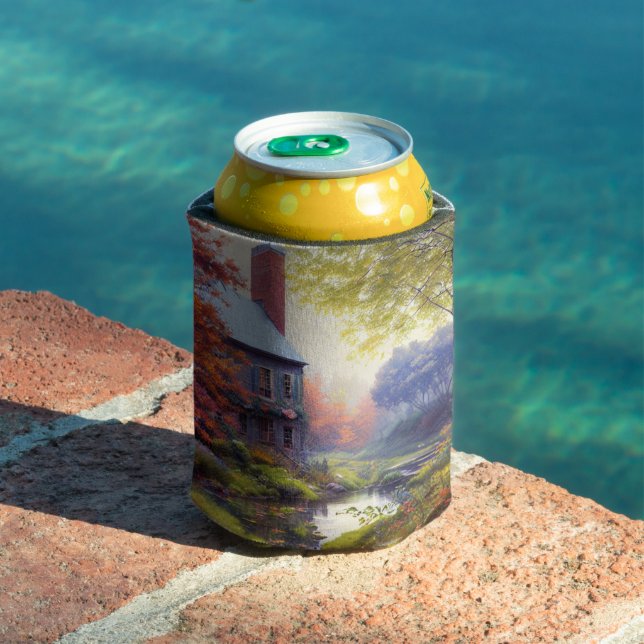 Farmhouse/stream/woods/painting  can cooler (In Situ Pool)