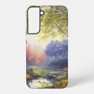 Farmhouse/stream/woods/painting  samsung galaxy s22+ case