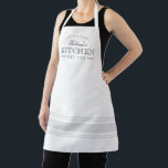 Farmhouse Style Editable Color Personalized Apron<br><div class="desc">This lovely design can be customized to your favorite color combinations. Matching adult and junior designs available. Makes a great gift! Find stylish stationery and gifts at our shop: www.berryberrysweet.com.</div>