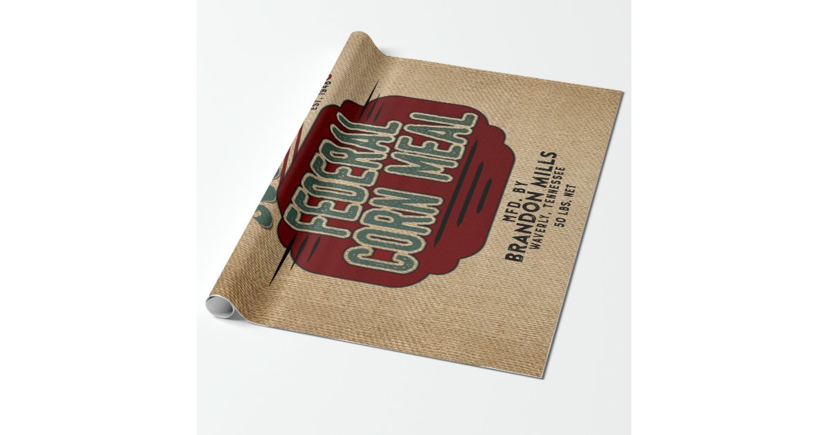 Farmhouse Style Grain Sack Wrapping Paper | Zazzle