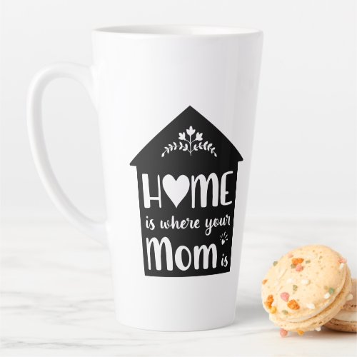 Farmhouse Style Home Is Where Mom Is _Mothers Day Latte Mug