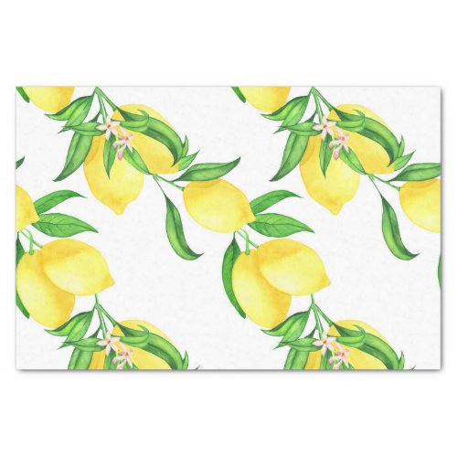 Farmhouse Style Lemon On A Vine Tissue Paper