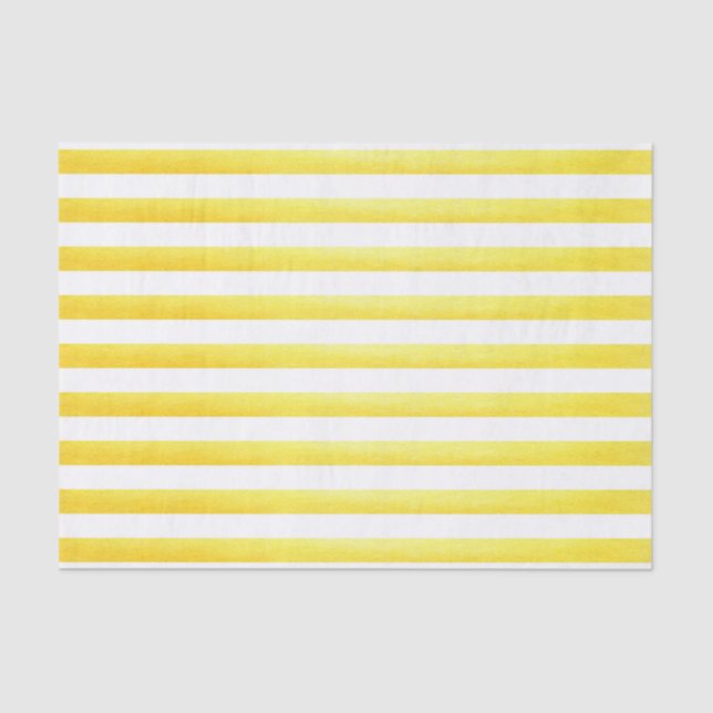 Farmhouse Style Lemon Striped Tissue Paper (Front)