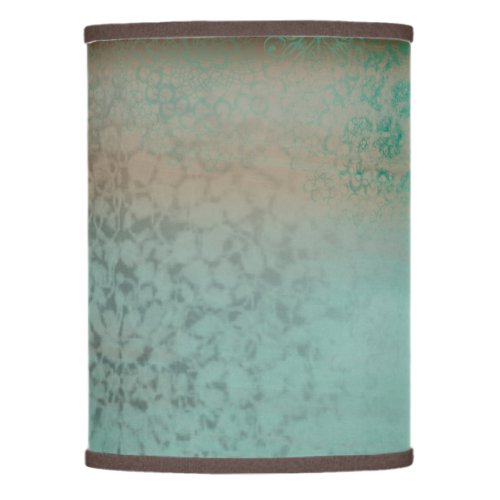 Farmhouse Style Rustic Antique Teal Faux Lace Lamp Shade