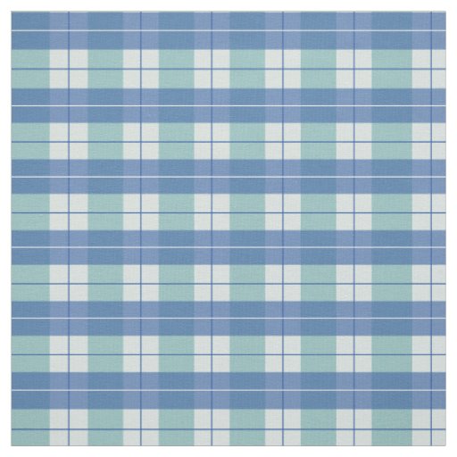 Farmhouse Summer Blue Checkered Gingham Plaid Fabric