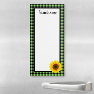 Farmhouse Sunflower Magnetic Notepad