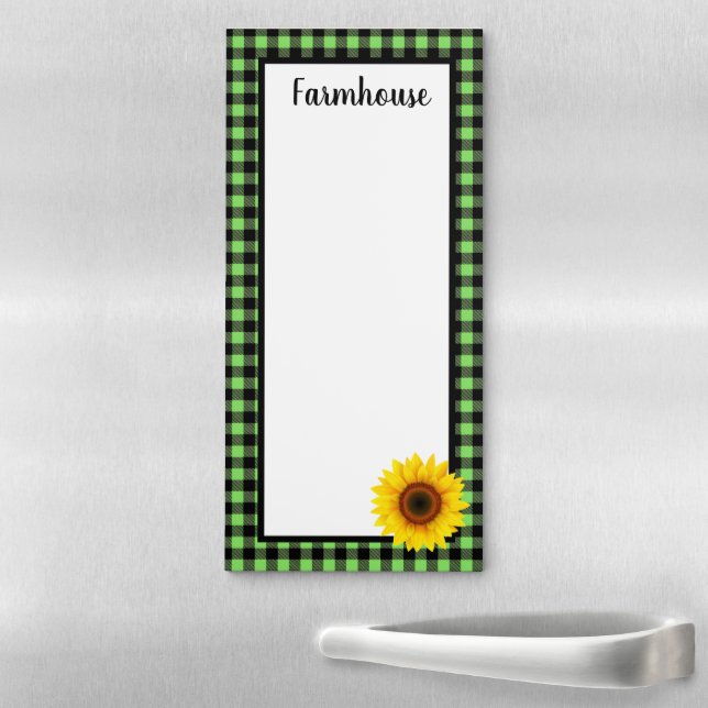 Farmhouse Sunflower Magnetic Notepad (In Situ)