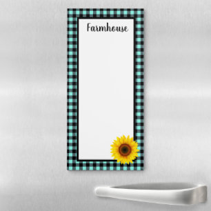 Farmhouse Sunflower Magnetic Notepad