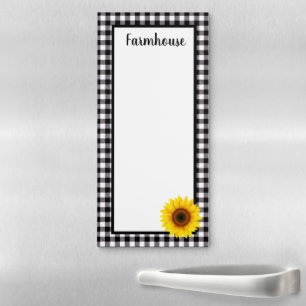 Farmhouse Sunflower Magnetic Notepad