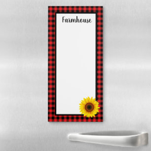 Farmhouse Sunflower Magnetic Notepad