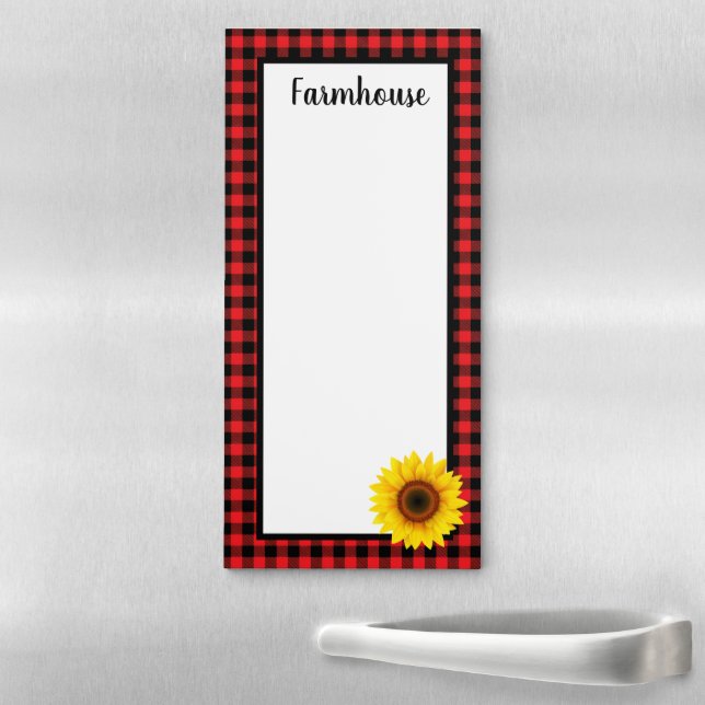 Farmhouse Sunflower Magnetic Notepad (In Situ)