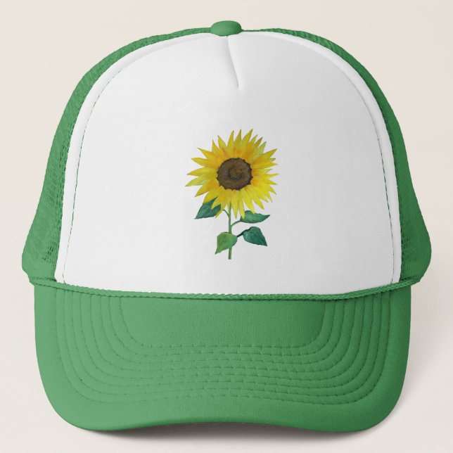 Farmhouse Sunflower Trucker Hat (Front)