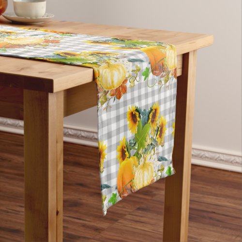 Farmhouse Sunflowers and Pumpkins Table Runner