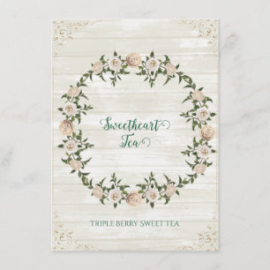 Farmhouse Tea Bridal Shower Drink Sign Invitation