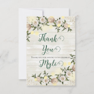 Farmhouse Tea Bridal Shower Flat Thank You Card