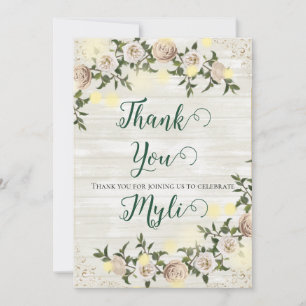 Farmhouse Tea Bridal Shower Flat Thank You Card