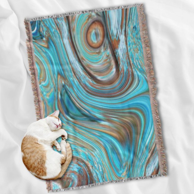farmhouse  teal blue Woodgrain turquoise swirls Throw Blanket (farmhouse teal blue Woodgrain turquoise swirls Throw Blanket)