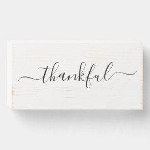 Farmhouse Thankful Wooden Box Sign