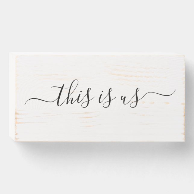 Farmhouse this is us Wooden Box Sign (Front Horizontal)