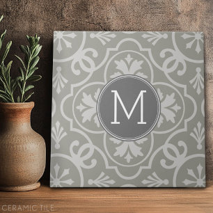 Farmhouse Tile Pattern Custom Monogram