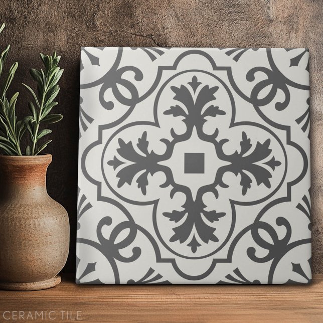 Farmhouse Tile Pattern - grey and off-white (Custom Tile)