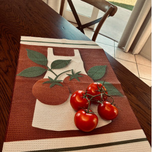Farmhouse Tomato Tea Towel Garden Kitchen