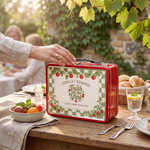 Farmhouse Tomato Vine Personalized Lunch Tin Metal Lunch Box