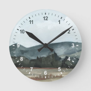 Farmhouse View Round Clock