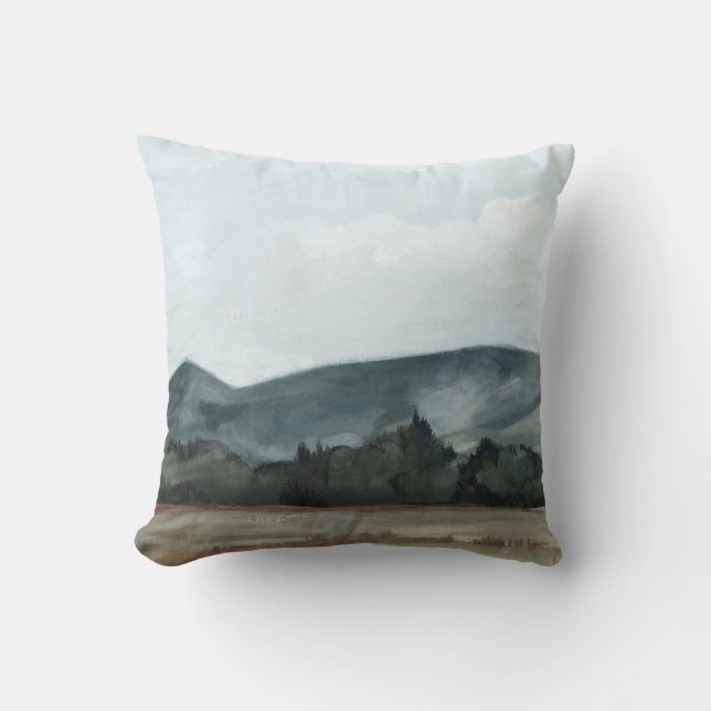 Farmhouse View Throw Pillow (Front)