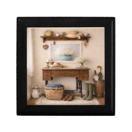 Farmhouse Vintage Cottagecore Jewelry Box