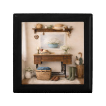 Farmhouse Vintage Cottagecore Jewelry Box