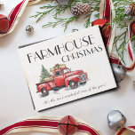 Farmhouse Vintage Red Truck Christmas Wooden Box Sign<br><div class="desc">Farmhouse Christmas red vintage truck.  “It’s the most wonderful time of the year” sentiment on the bottom of this quaint cottage style wood sign.  Perfect for any home decor and a perfect holiday gift.</div>