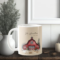 Farmhouse Watercolor Barn Country Custom