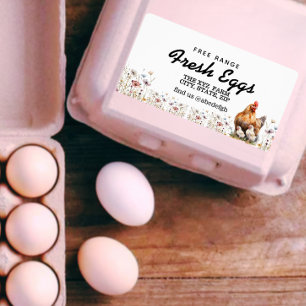 Farmhouse Watercolor Egg Carton Label