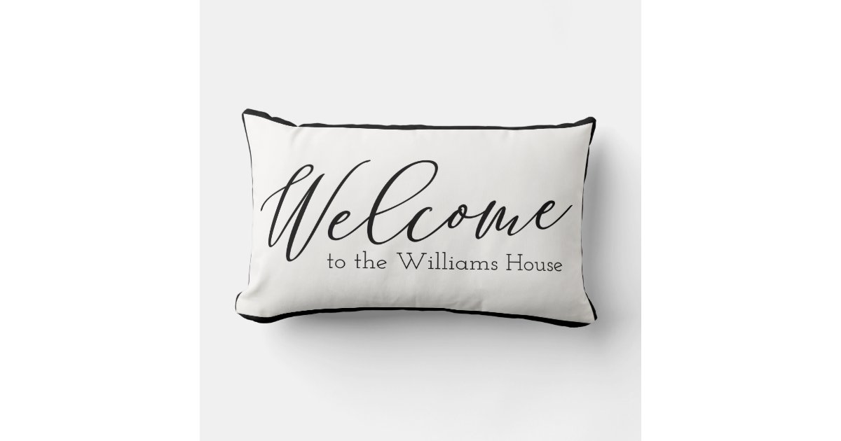 Farmhouse Custom Name Lumbar Pillow Zazzle