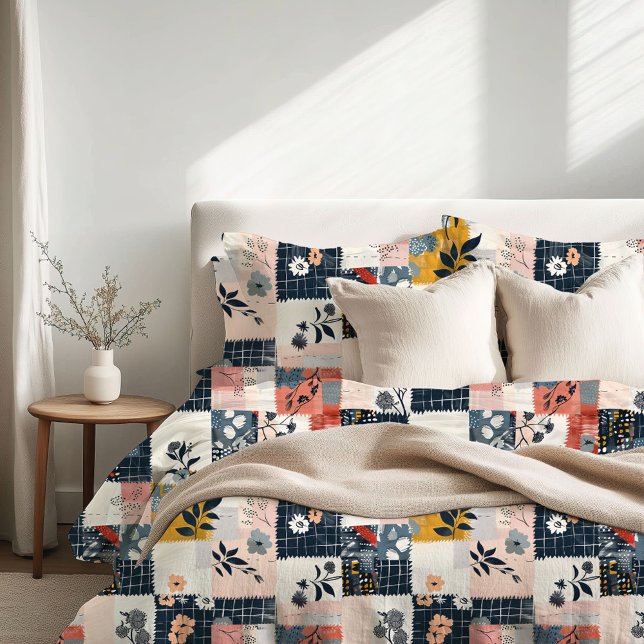 Farmhouse Whimsical Floral Patchwork Duvet Cover (Creator Uploaded)