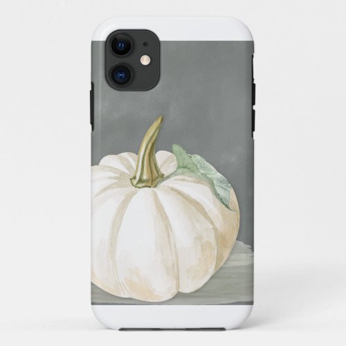 Farmhouse white fall pumpkin iPhone 11 case