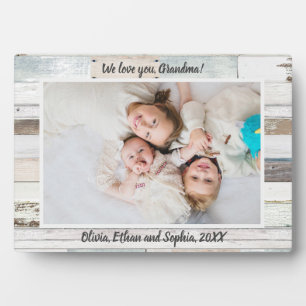 Farmhouse Wood Personalized Name Photo Plaque