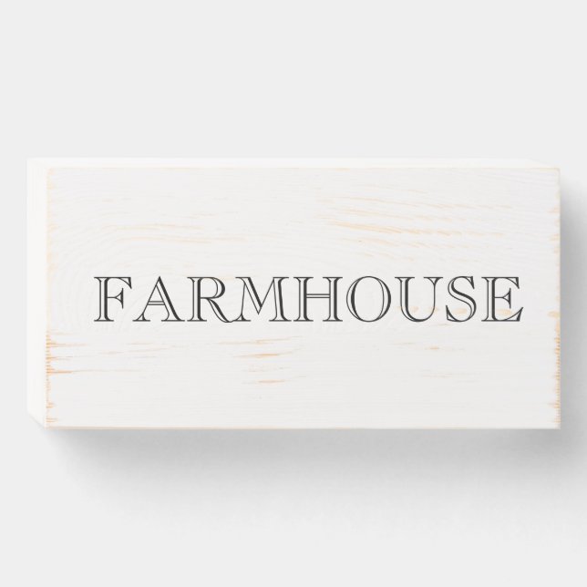 FARMHOUSE WOODEN BOX SIGN (Front Horizontal)