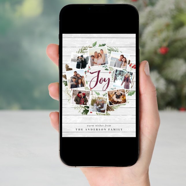 Farmhouse Wreath | Holiday Photo Card (Front Digital)