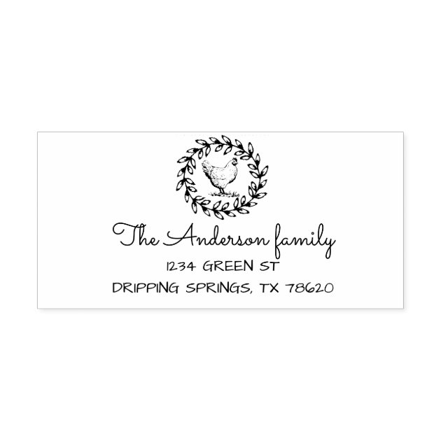 Merry Christmas Tree Return Address Self-inking Stamp