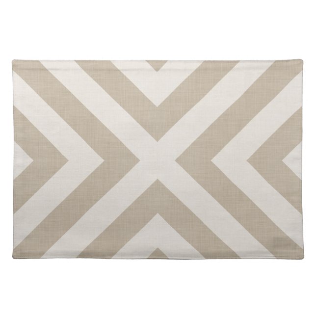 Farmhouse X Beige Linen Placemat (Front)
