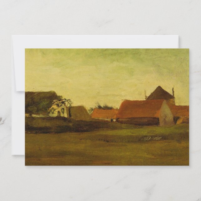 Farmhouses in Loosduinen Hague by Vincent van Gogh (Front)