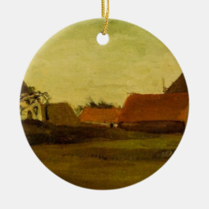 Farmhouses in Loosduinen near The Hague... Ceramic Ornament